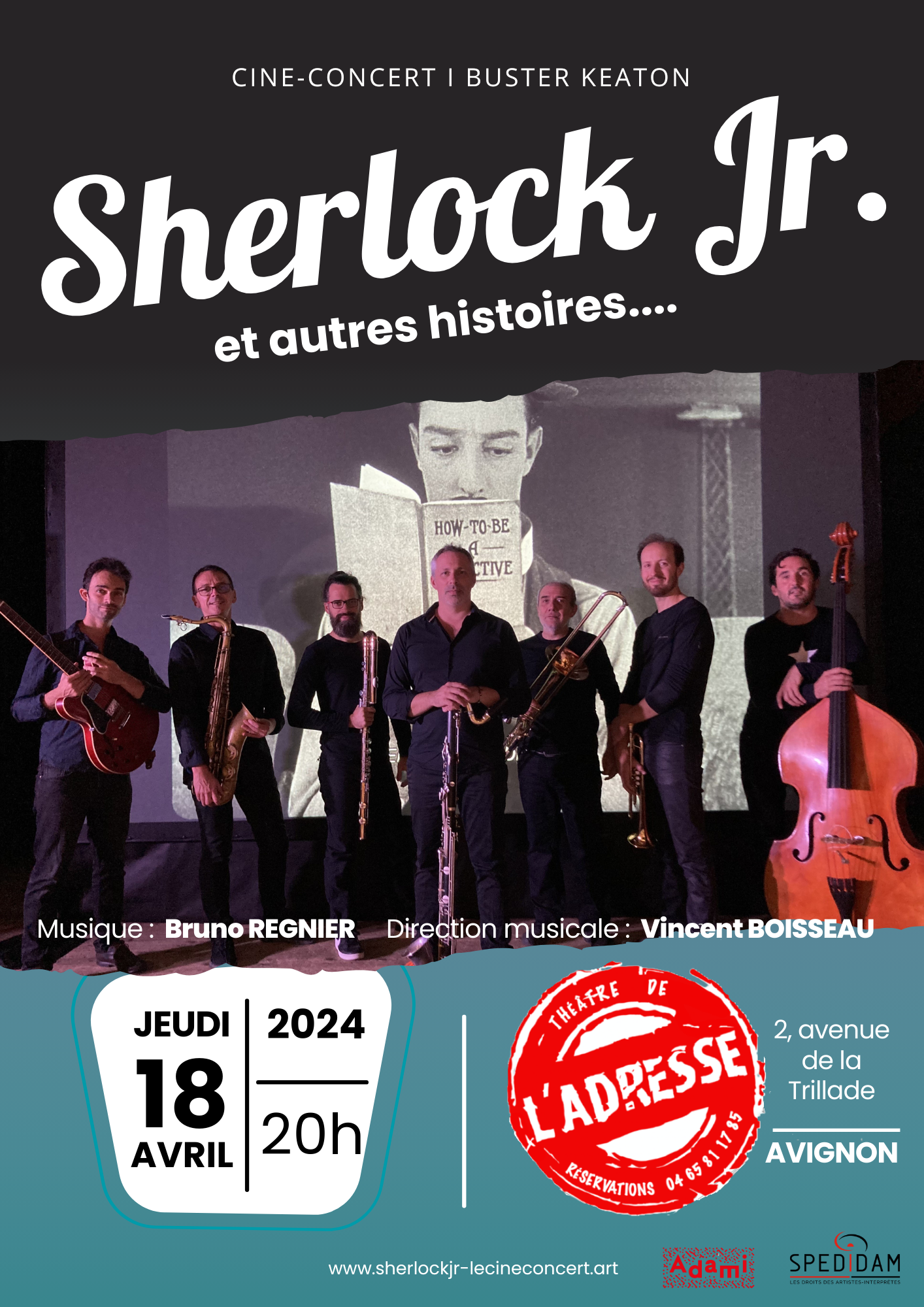 THéatre de l’adresse « sherlock jr » jeudi 18 avril a 20 h