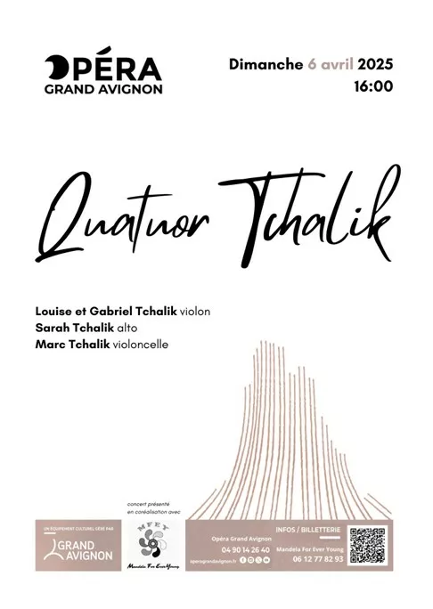 Le quatuor Tchalik à l’opéra du Grand Avignon pour l’asso Mandela Forever Young