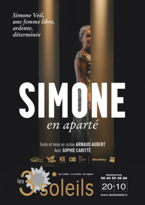 "Simone en aparté" au théâtre Les 3 soleils.
