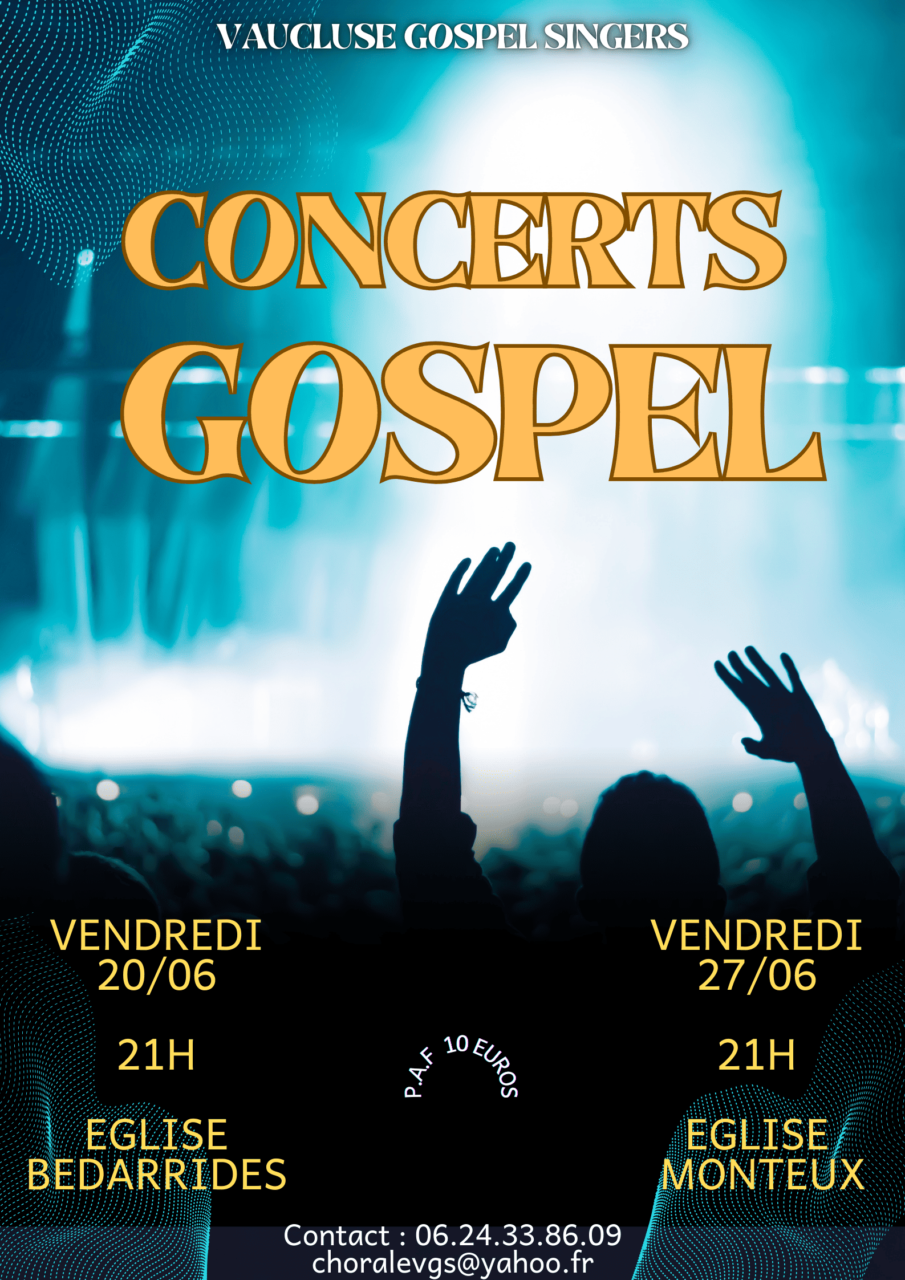 deux concerts gospel exceptionnels avec la chorale Vaucluse Gospel Singers