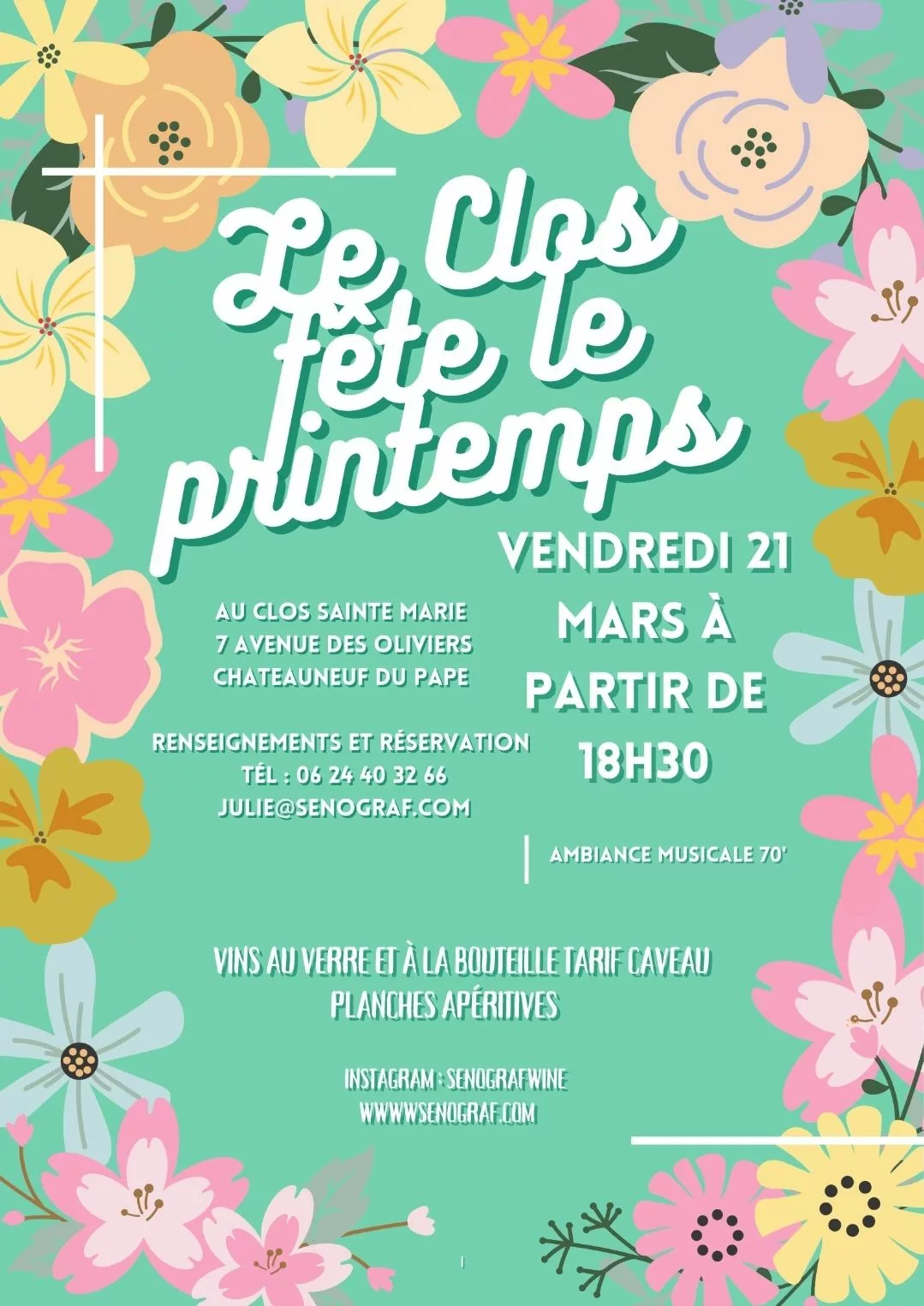 On célèbre le printemps au Clos Sainte Marie