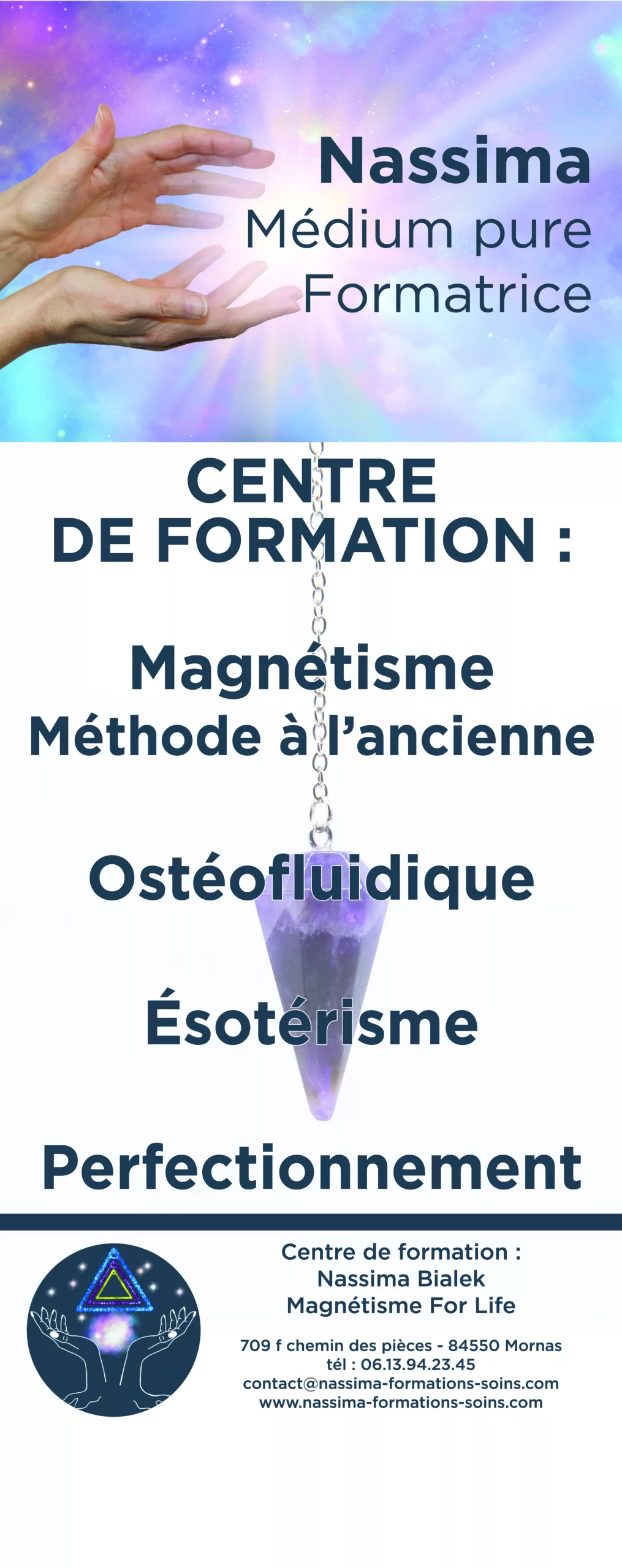 Nassima médium et formatrice présente au salon visions 2025 le 27 avril
